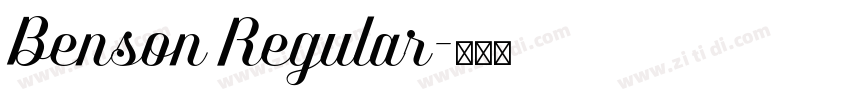 Benson Regular字体转换
